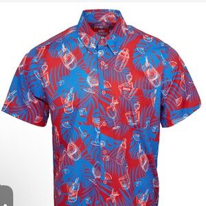 ❤️‍🔥❤️‍🔥🛠️DIXXON 🛠️ The Mixer 🛠️ Red and Blue Casual Button Down Shirt 3XL